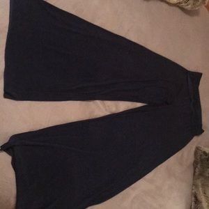 Navy blue wide leg exuma pants